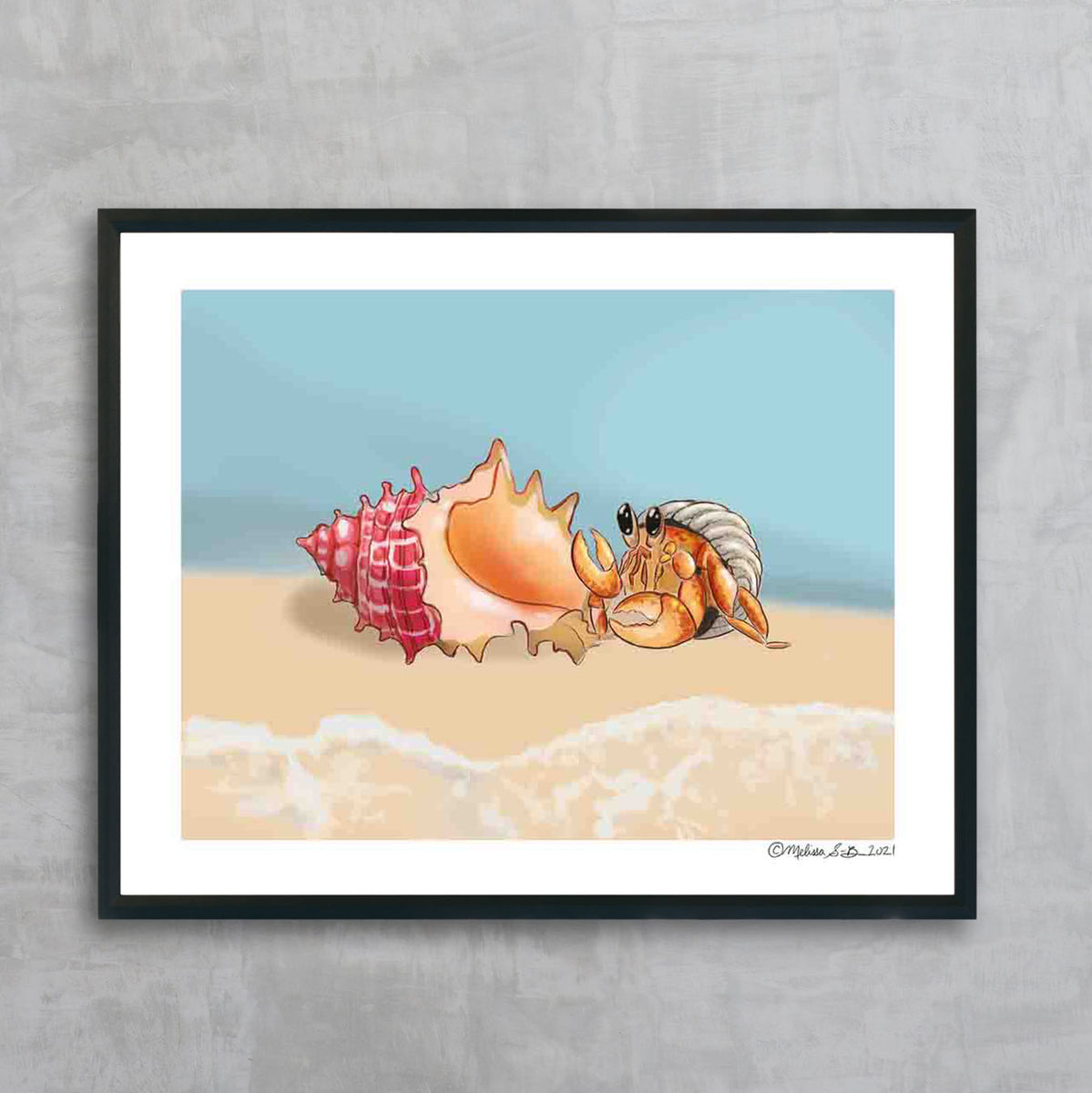 Hermit Crab and His New Home Fine Art Print – True North Creations