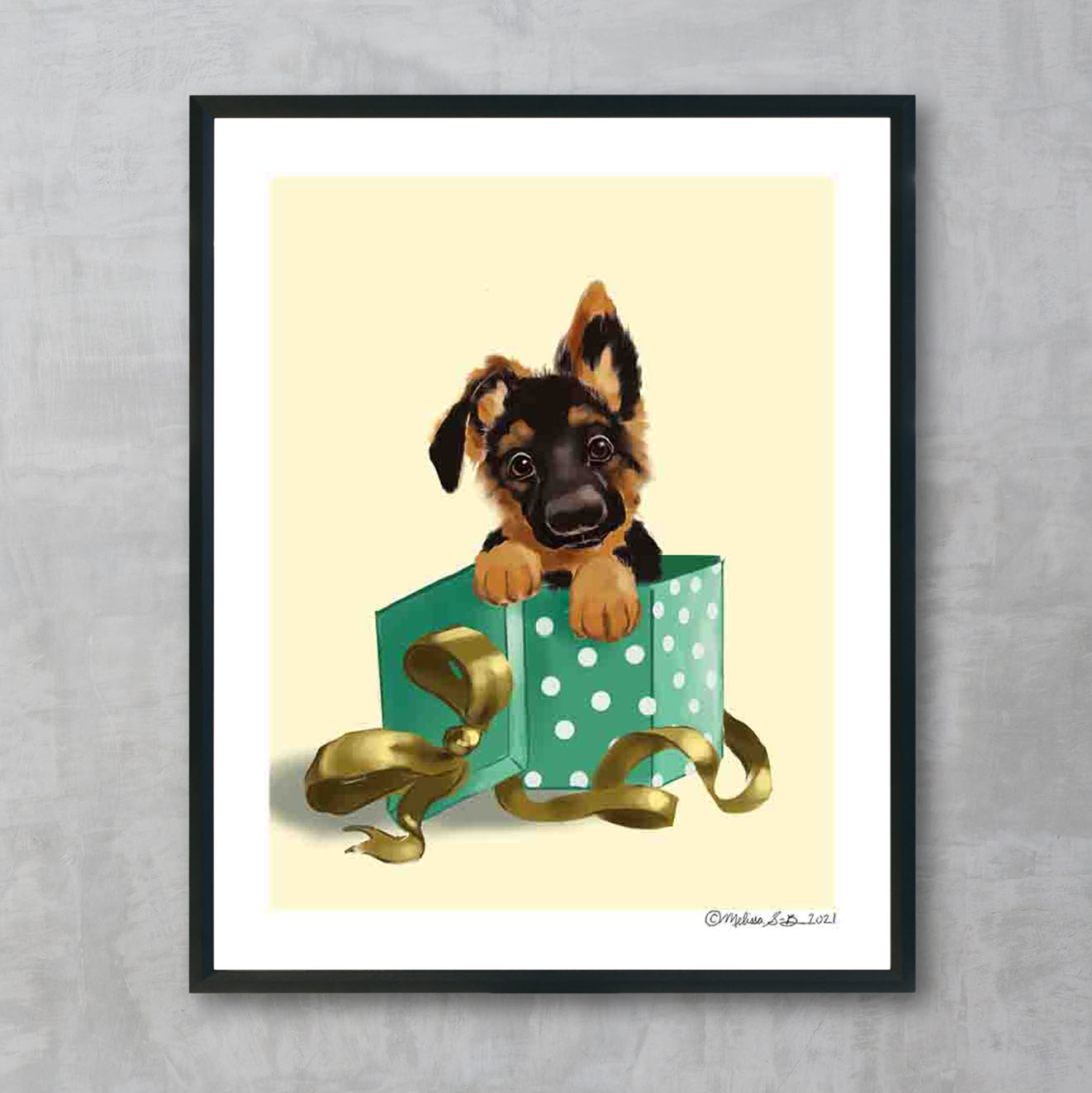 German shepherd wall art cheap